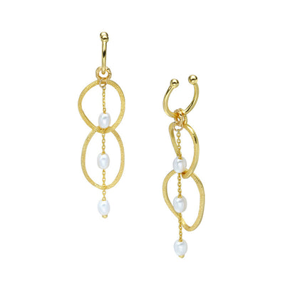 Ring Pearl Ear Clip Without Ear Hole
