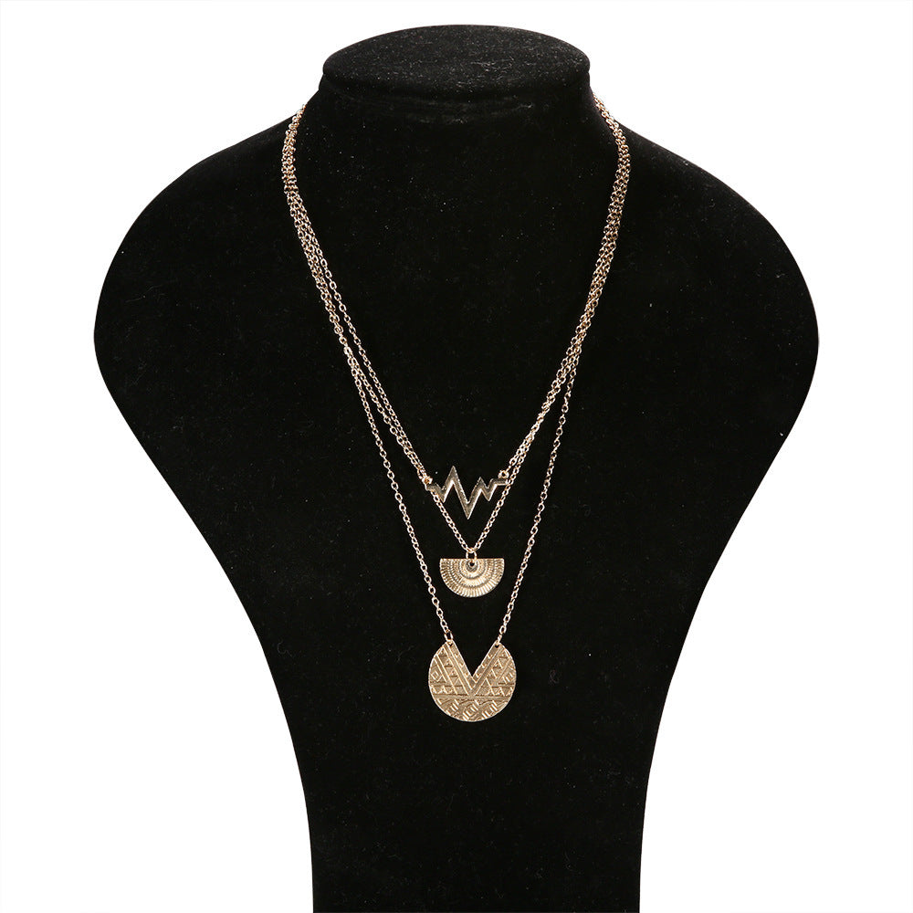 Multi-layer necklace round necklace