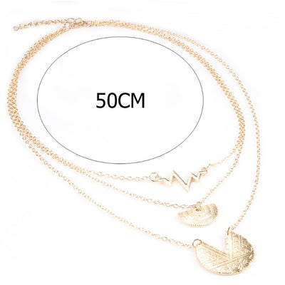 Multi-layer necklace round necklace