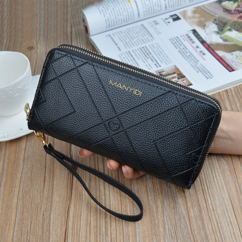 Double Zipper Clutch Purse Ladies Double-Layer Clutch