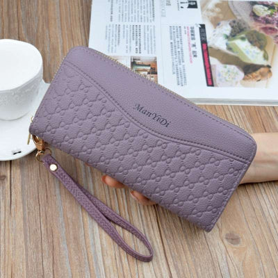 Double Zipper Clutch Purse Ladies Double-Layer Clutch
