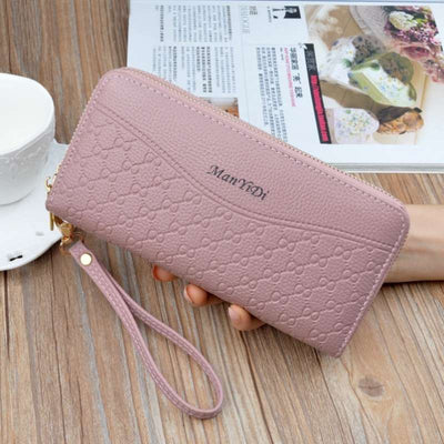 Double Zipper Clutch Purse Ladies Double-Layer Clutch