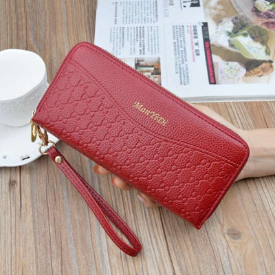 Double Zipper Clutch Purse Ladies Double-Layer Clutch