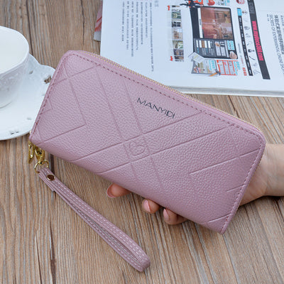 Double Zipper Clutch Purse Ladies Double-Layer Clutch