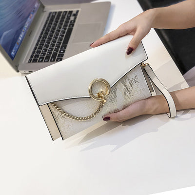 Clutch bag dinner bag snake pattern clutch