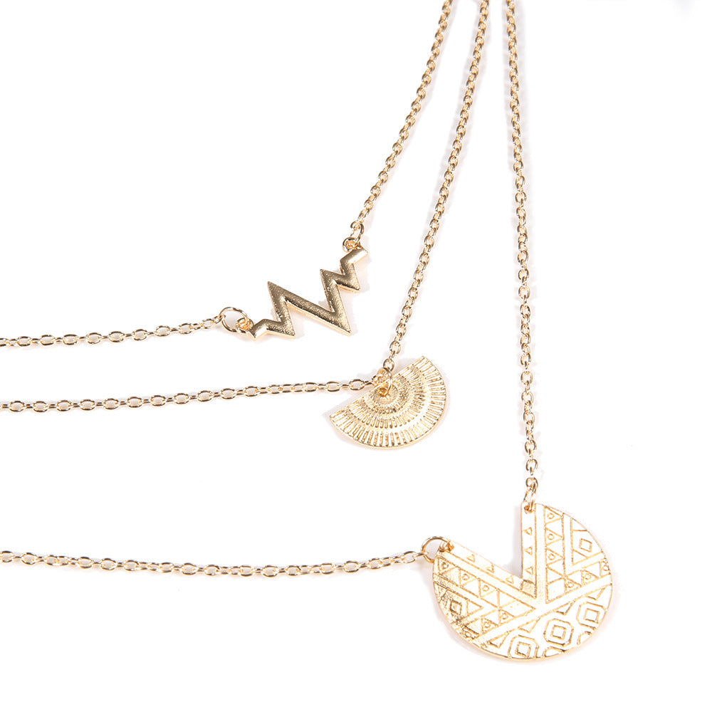 Multi-layer necklace round necklace