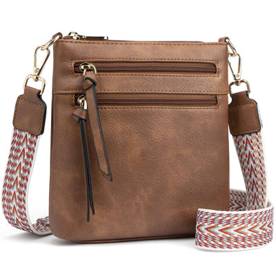 Multi-zipper Pocket Vertical Women's Shoulder Bag