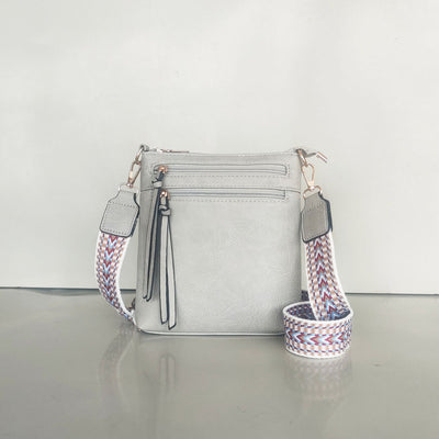 Multi-zipper Pocket Vertical Women's Shoulder Bag