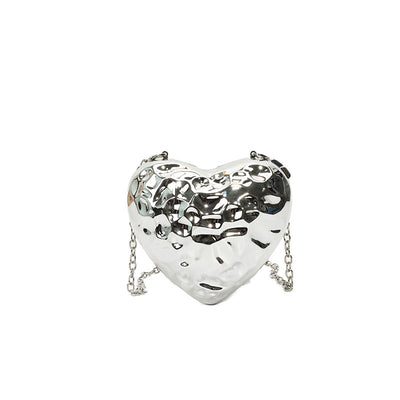 Shiny Heart-shaped Meteorite Acrylic Shoulder Messenger Bag