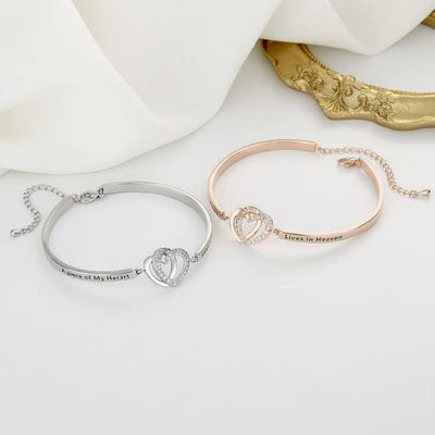 Female Creative Love Engraved Zircon Bracelet
