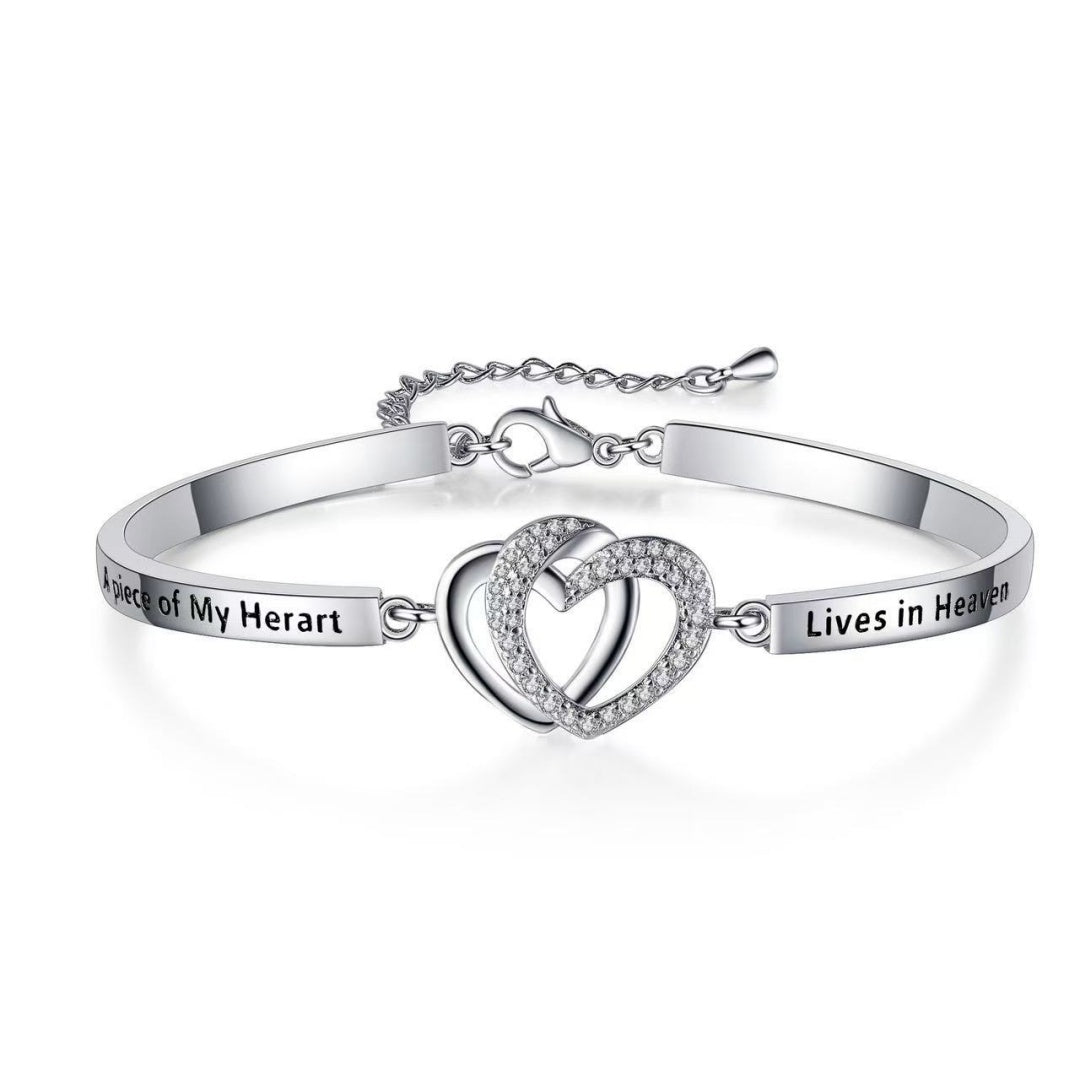 Female Creative Love Engraved Zircon Bracelet