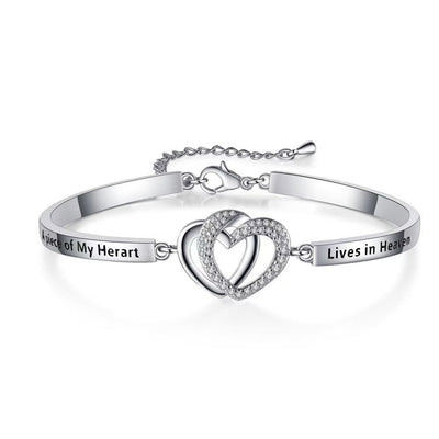 Female Creative Love Engraved Zircon Bracelet
